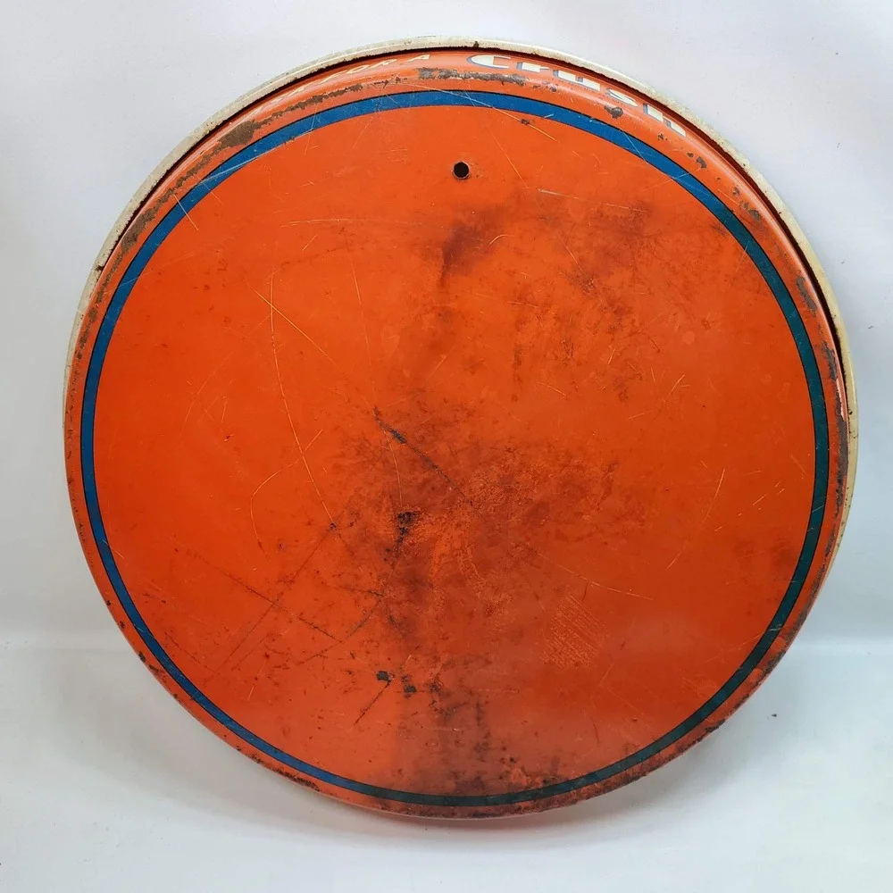 Orange Crush Vintage Metal Soda Serving Tray Orange 1947 Litho USA Advertising